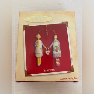 Hallmark Keepsake Handcrafted Ornament Sisters By Artist Patricia Andrews 2002